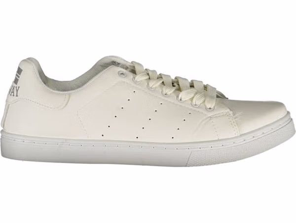 White Polyurethane Men Sneaker
