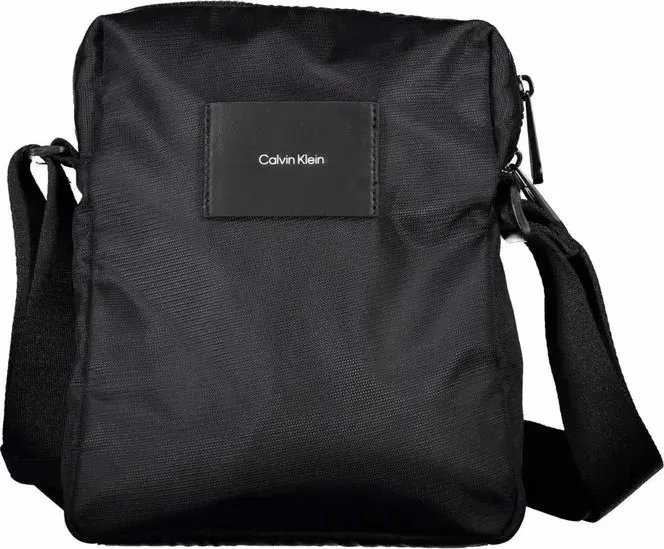Black Polyester Men's Shoulder Bag