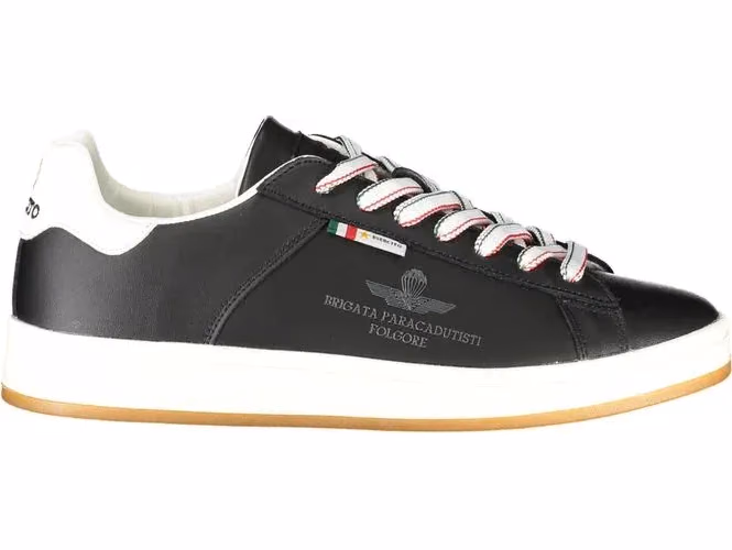 Black Polyurethane Men's Sneaker