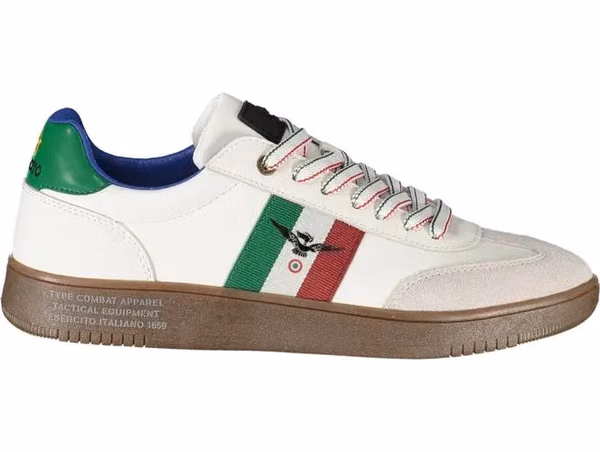 White Polyurethane Men's Sneaker