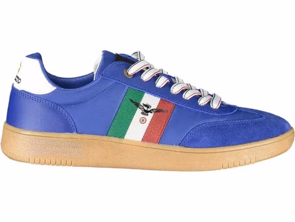 Blu Polyurethane Men Sneaker