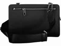 Black Polyester Men's Shoulder Bag 2