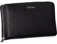 Black Polyurethane Women Wallet 3