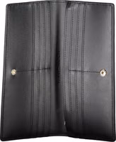Black Polyurethane Women Wallet 3