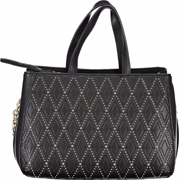 Nero Poliuretano Donna Bag with Adjustable and Removable Strap