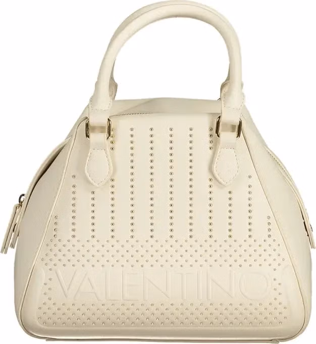 Bianco Polyurethane Women's Bag with Handles and Shoulder Strap