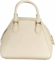 Bianco Polyurethane Women's Bag with Handles and Shoulder Strap 2