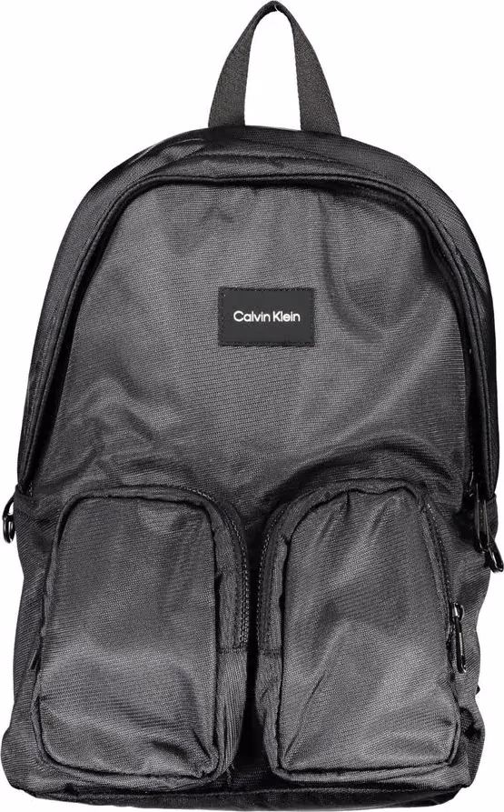 Nero Polyester Mens Backpack