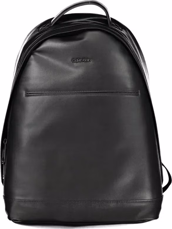 Black Polyester Men's Backpack