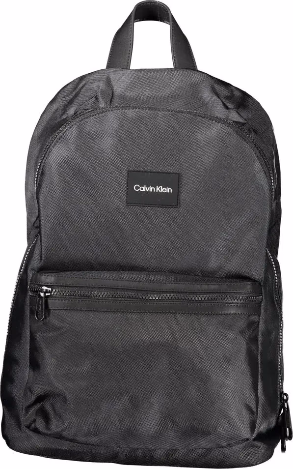Black Polyester Men's Backpack