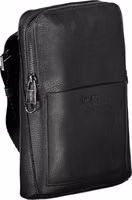 Black Polyurethane Men's Shoulder Bag 3