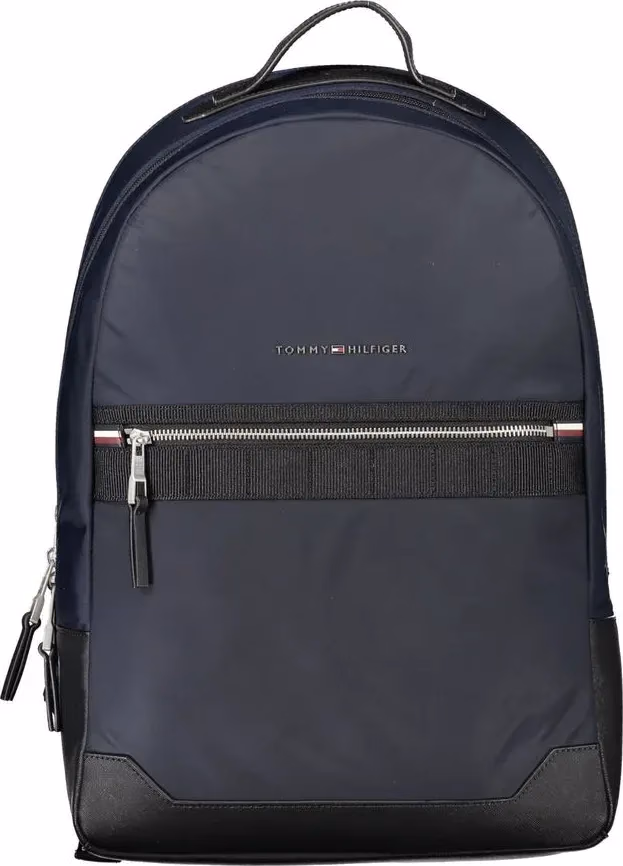 Blue Polyester Men Backpack