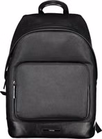 Black Polyester Men Backpack 1