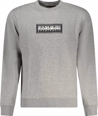 Gray Cotton Men Sweatshirt