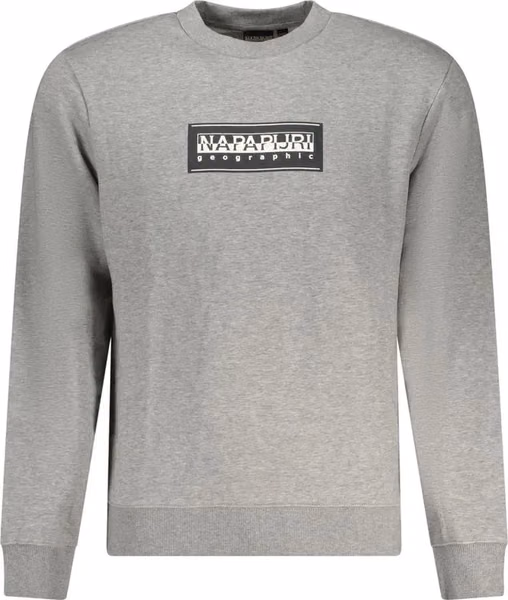 Gray Cotton Men Sweatshirt