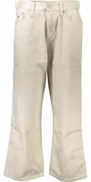 Beige Cotton Women Jeans 1