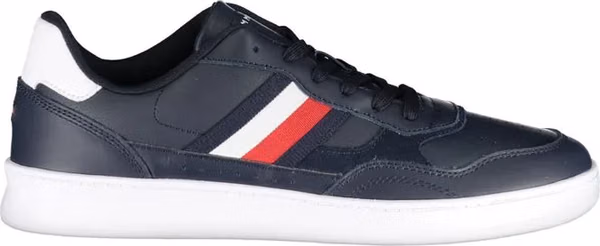 Blue Polyurethane Men Sneaker