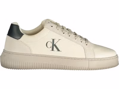 White Polyurethane Men Sneaker