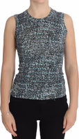Blue Wool Sweater Sleeveless Pullover 1
