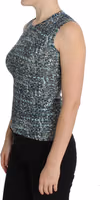 Blue Wool Sweater Sleeveless Pullover 2