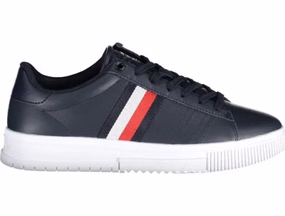 Blue Leather Men Sneaker