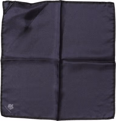 Blue DG Crown Silk Square Men Foulard Scarf