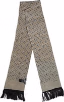 Gray Skulls Silk Fringes Men Foulard Scarf 1