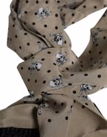 Gray Skulls Silk Fringes Men Foulard Scarf 3