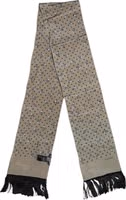 Gray Skulls Silk Fringes Men Foulard Scarf 4