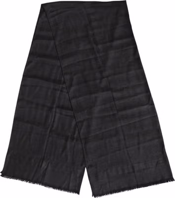 Dark Gray Cashmere Fringes Neck Warmer Scarf