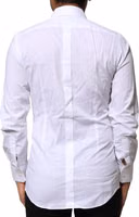 White Cotton GOLD Long Sleeves Dress Shirt 3