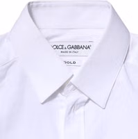 White Cotton GOLD Long Sleeves Dress Shirt 4