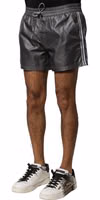 Gray Polyester Mid Waist Casual Bermuda Shorts 2