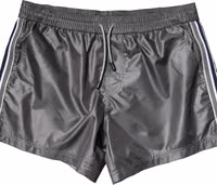 Gray Polyester Mid Waist Casual Bermuda Shorts 4