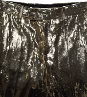 Gold Sequin Polyester Embellished Bermuda Shorts 4