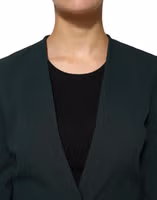 Green Single Breasted One Button Coat Jacket 4