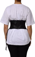 Black Cotton Waist LaceUp Strap Corset Belt 3