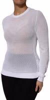 White Round Neck Long Sleeves Pullover Top 2