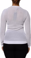 White Round Neck Long Sleeves Pullover Top 3