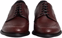 Brown Leather Lace Up Derby Dress Shoes 1