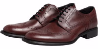 Brown Leather Lace Up Derby Dress Shoes 3