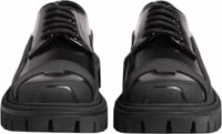 Black Patent Leather Trekking Derby Shoes 1
