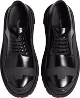 Black Patent Leather Trekking Derby Shoes 2