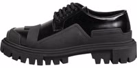 Black Patent Leather Trekking Derby Shoes 5