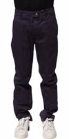 Dark Purple Mid Waist Casual Straight Pants 1
