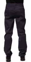 Dark Purple Mid Waist Casual Straight Pants 3