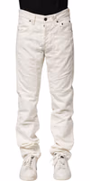 White Cotton Stretch Straight Fit Men Denim Jeans 1