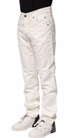 White Cotton Stretch Straight Fit Men Denim Jeans 2