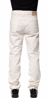 White Cotton Stretch Straight Fit Men Denim Jeans 3