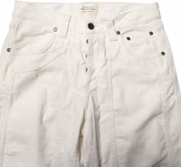White Cotton Stretch Straight Fit Men Denim Jeans 4